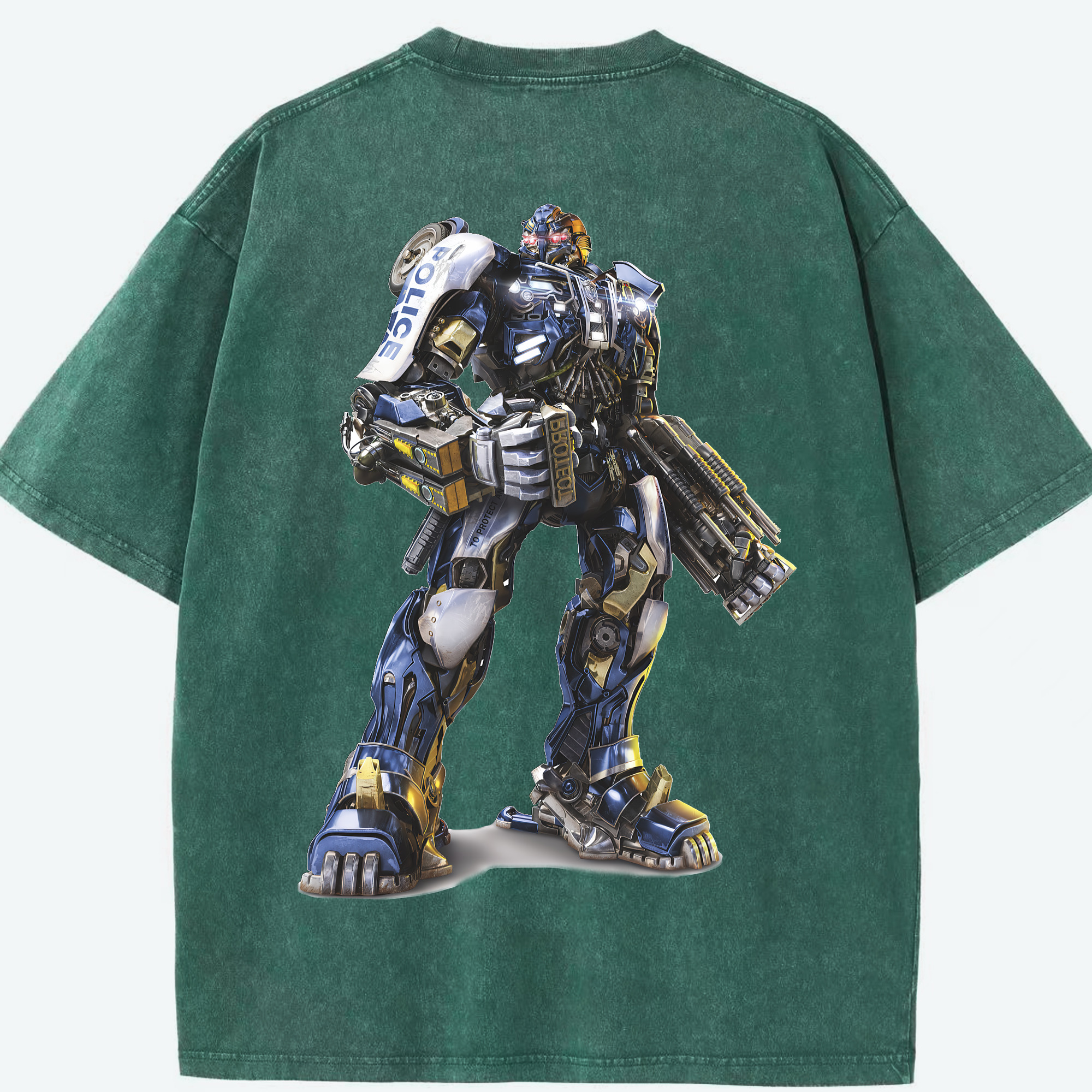 （画像用） Transformers トランスフォーマー 綿100% ヴィンテージ風 半袖Tシャツ（背面プリント）
